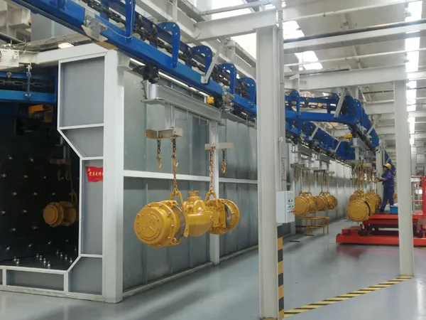 Línea de chorro de arena a presión para Chongqing Tiema Company